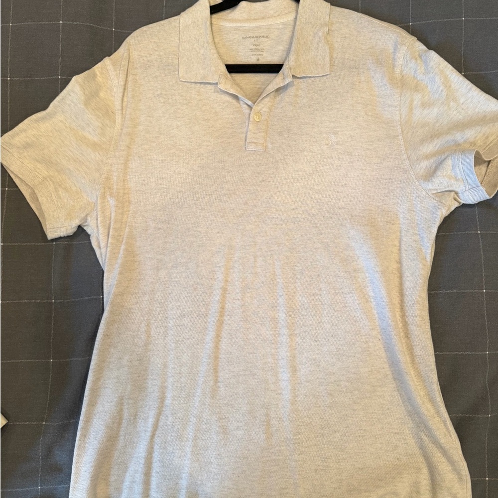 Banana Republic Light Gray Polo Shirt